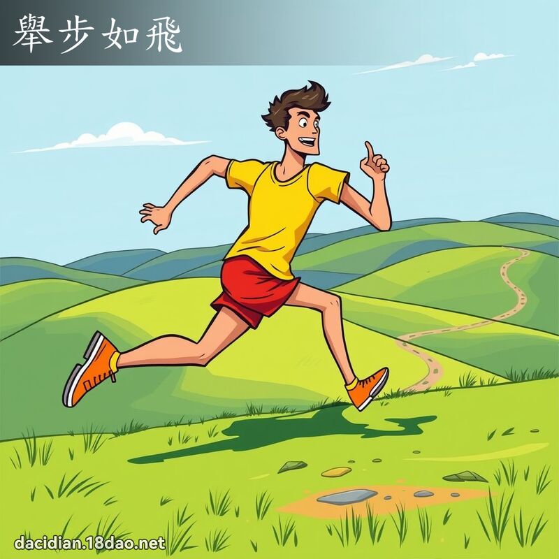举步如飞 - 国语大辞典配图
