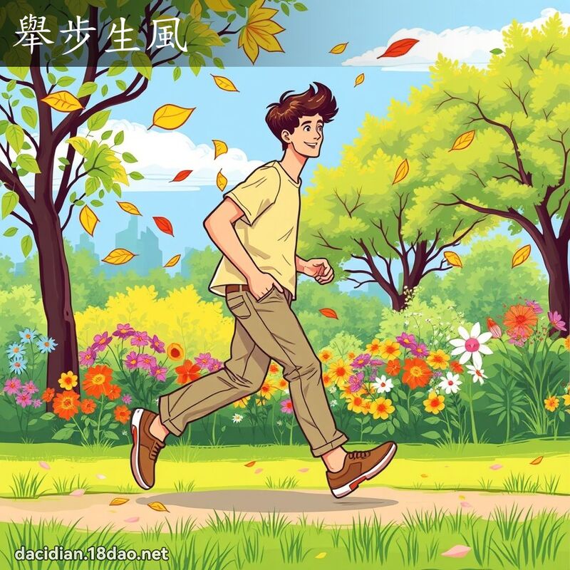 舉步生風 - 國語大辭典配圖