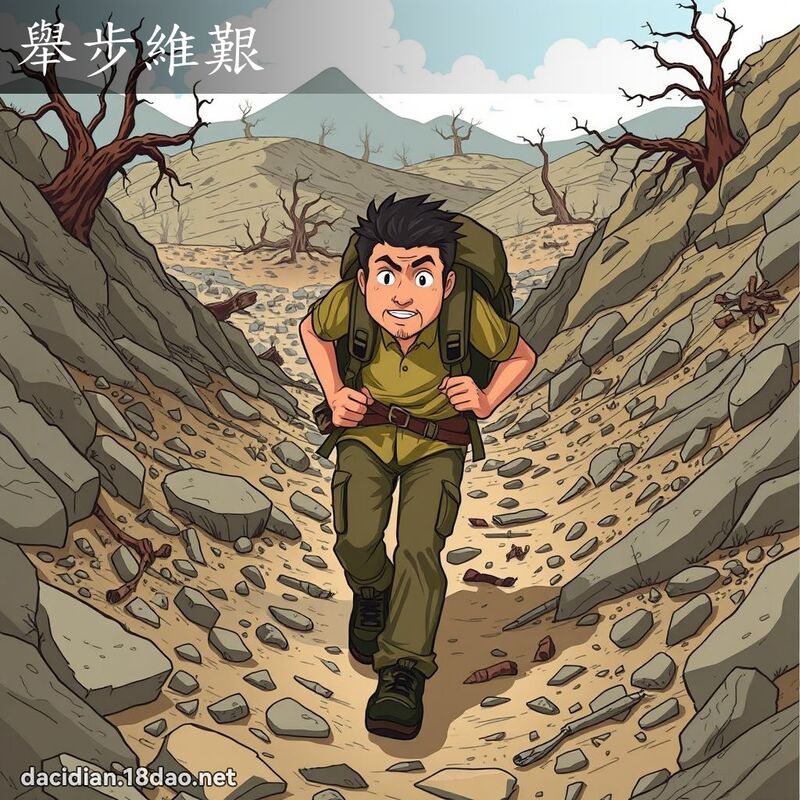 舉步維艱 - 國語大辭典配圖