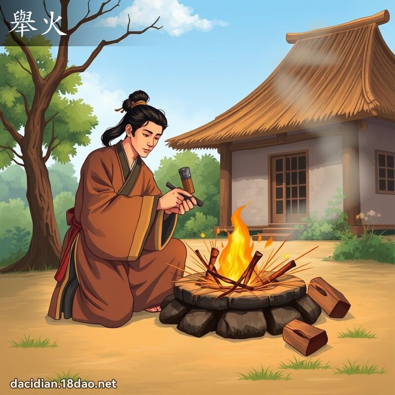 舉火 - 國語大辭典配圖