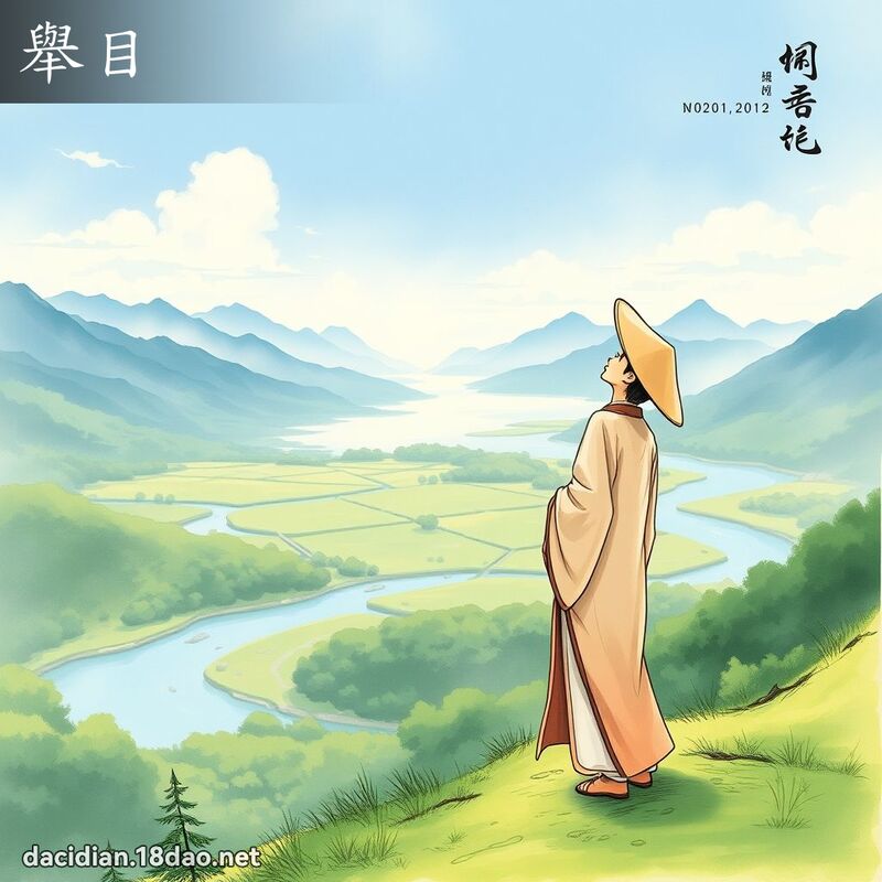 舉目 - 國語大辭典配圖
