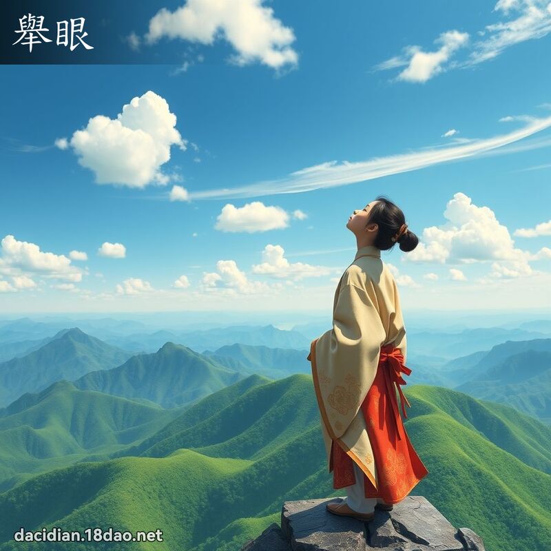 舉眼 - 國語大辭典配圖