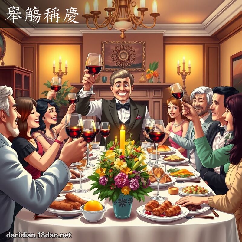 举觴称庆 - 国语大辞典配图