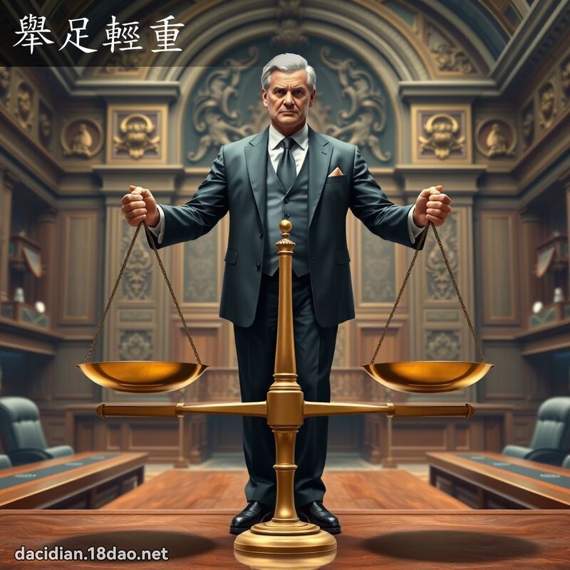 舉足輕重 - 國語大辭典配圖