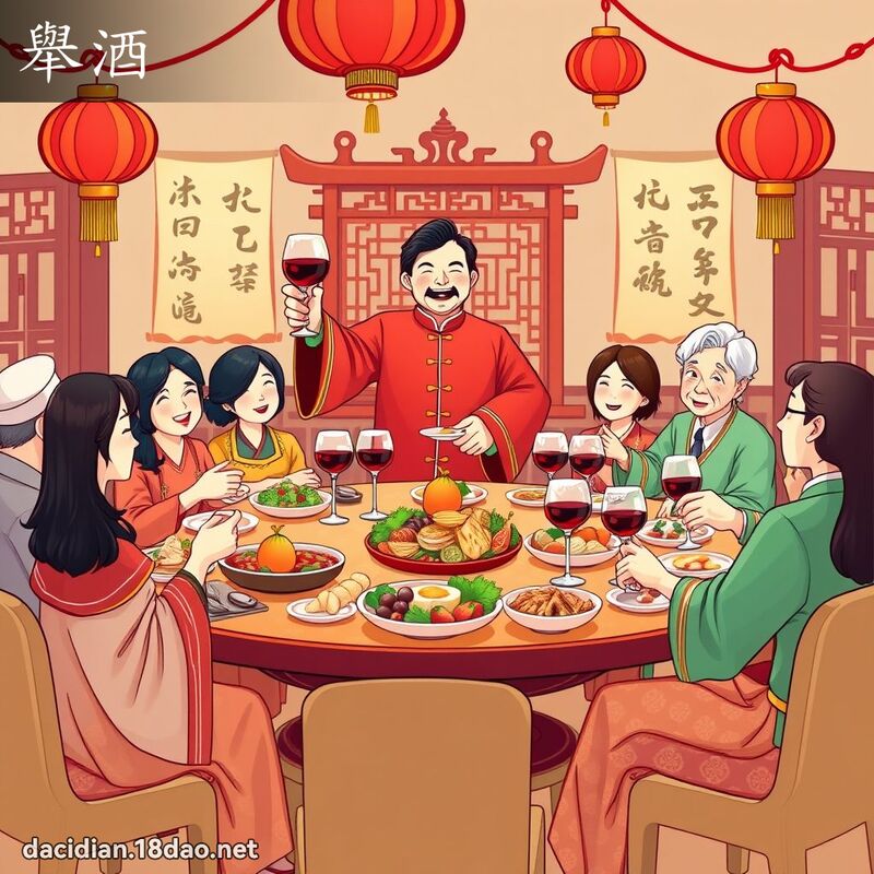 舉酒 - 國語大辭典配圖