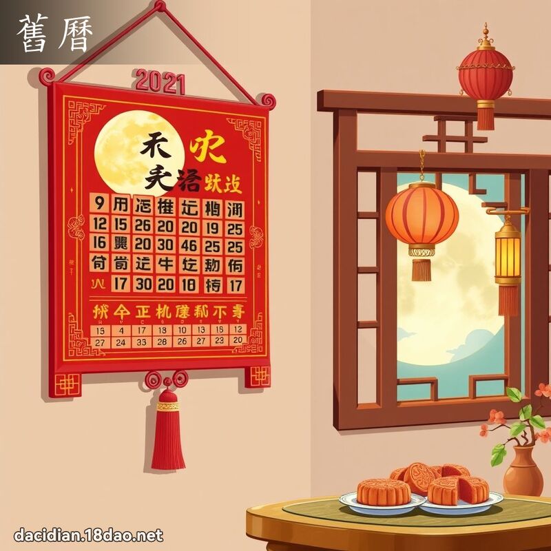 舊曆 - 國語大辭典配圖