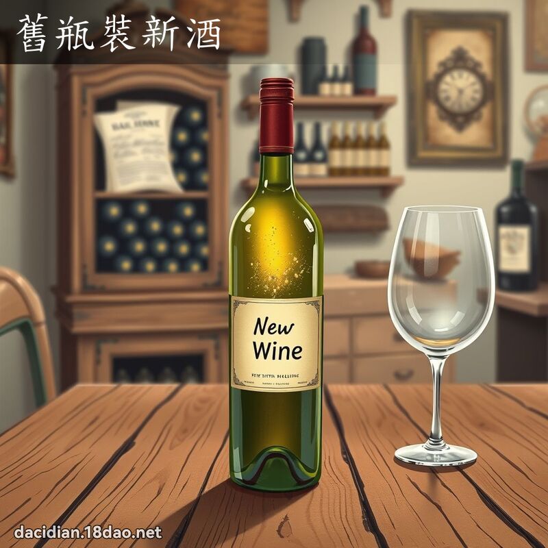 旧瓶装新酒 - 国语大辞典配图