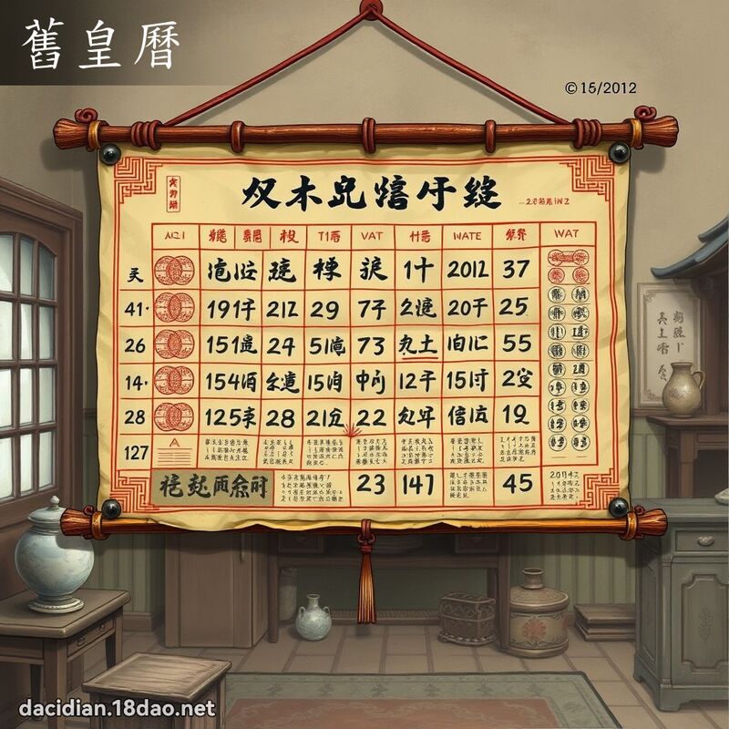 旧皇历 - 国语大辞典配图