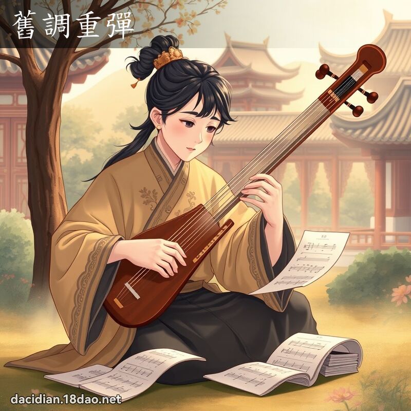 旧调重弹 - 国语大辞典配图