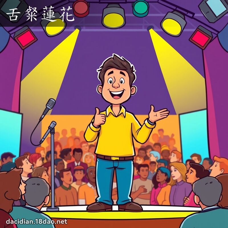 舌粲莲花 - 国语大辞典配图