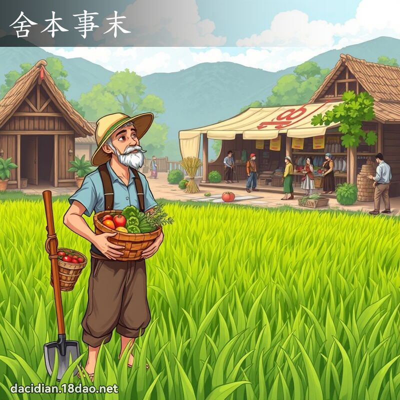 舍本事末 - 国语大辞典配图
