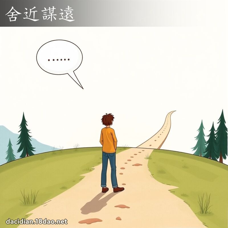 舍近谋远 - 国语大辞典配图