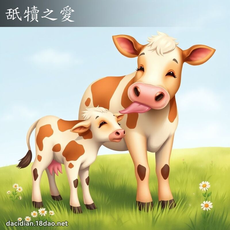 舐犢之愛 - 國語大辭典配圖