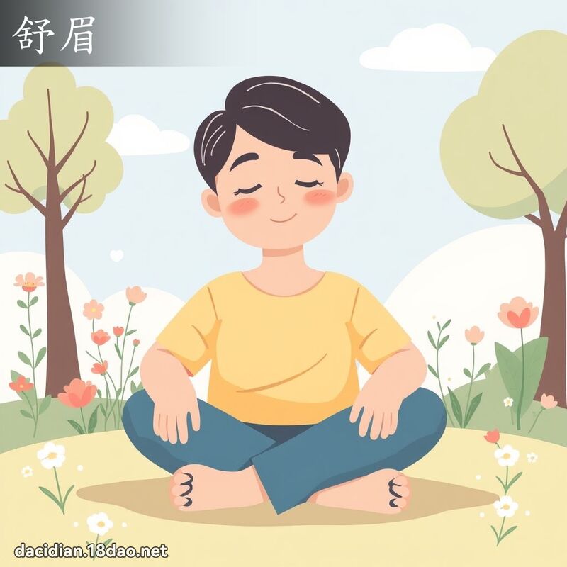 舒眉 - 国语大辞典配图