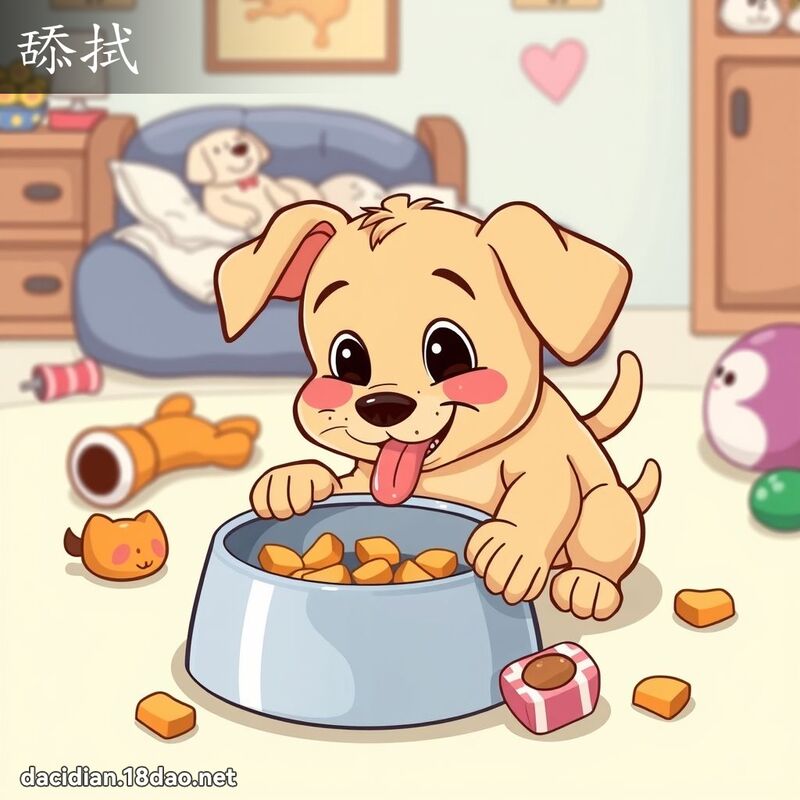 舔拭 - 國語大辭典配圖