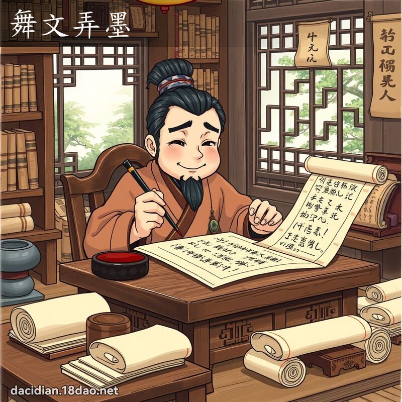 舞文弄墨 - 國語大辭典配圖