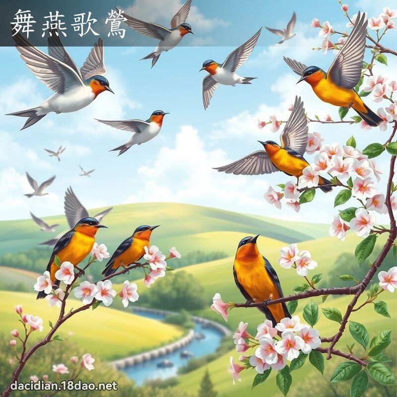 舞燕歌鶯 - 國語大辭典配圖