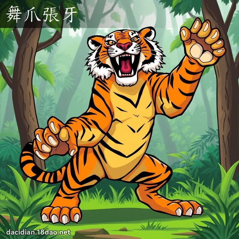 舞爪張牙 - 國語大辭典配圖