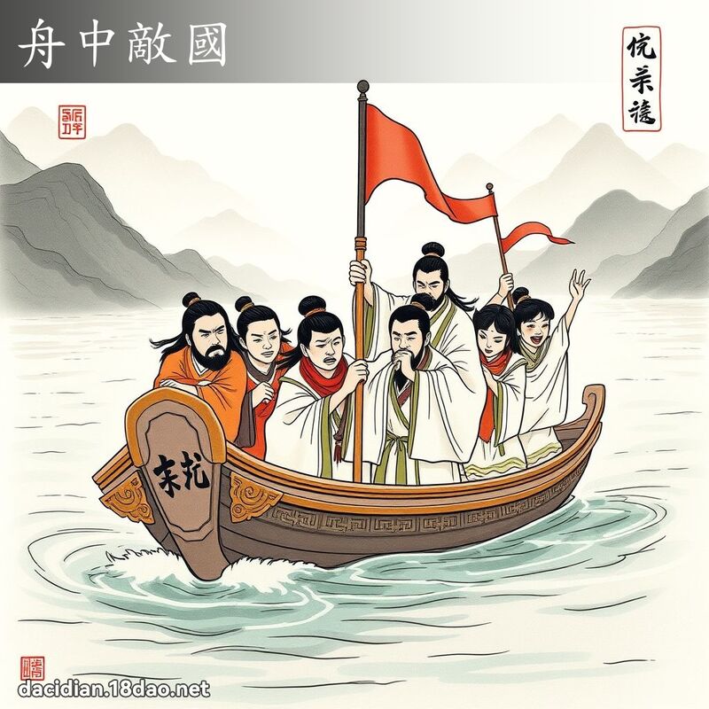舟中敵國 - 國語大辭典配圖