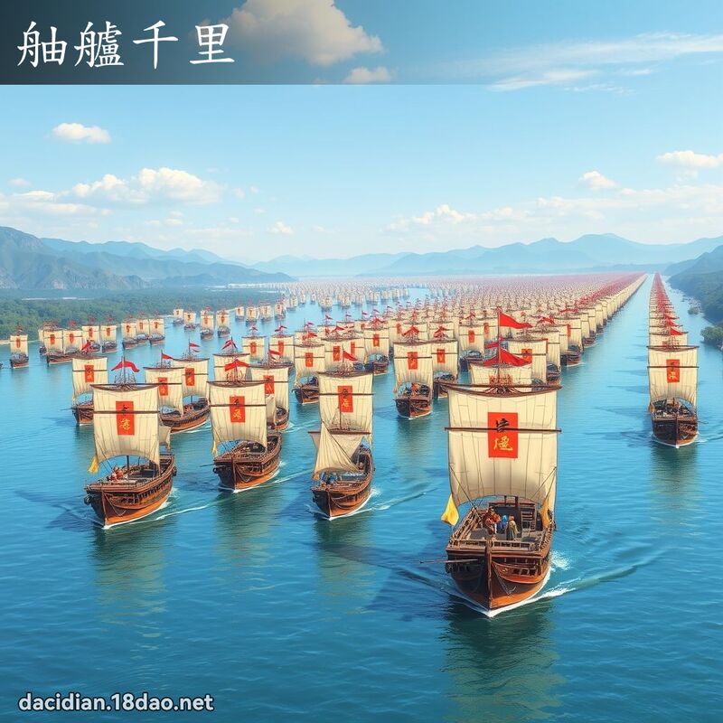 舳艫千里 - 國語大辭典配圖