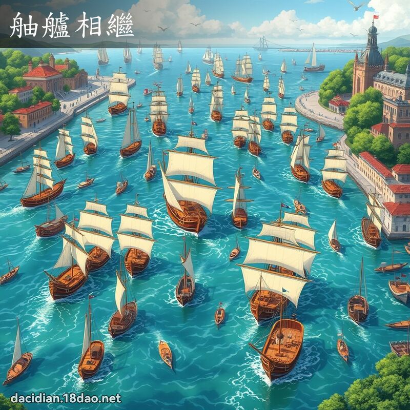 舳艫相繼 - 國語大辭典配圖