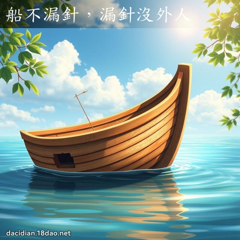 船不漏針，漏針沒外人 - 國語大辭典配圖