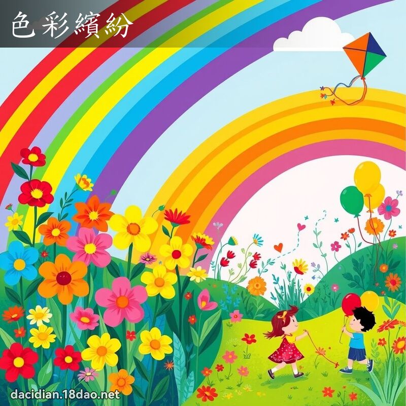 色彩繽纷 - 国语大辞典配图