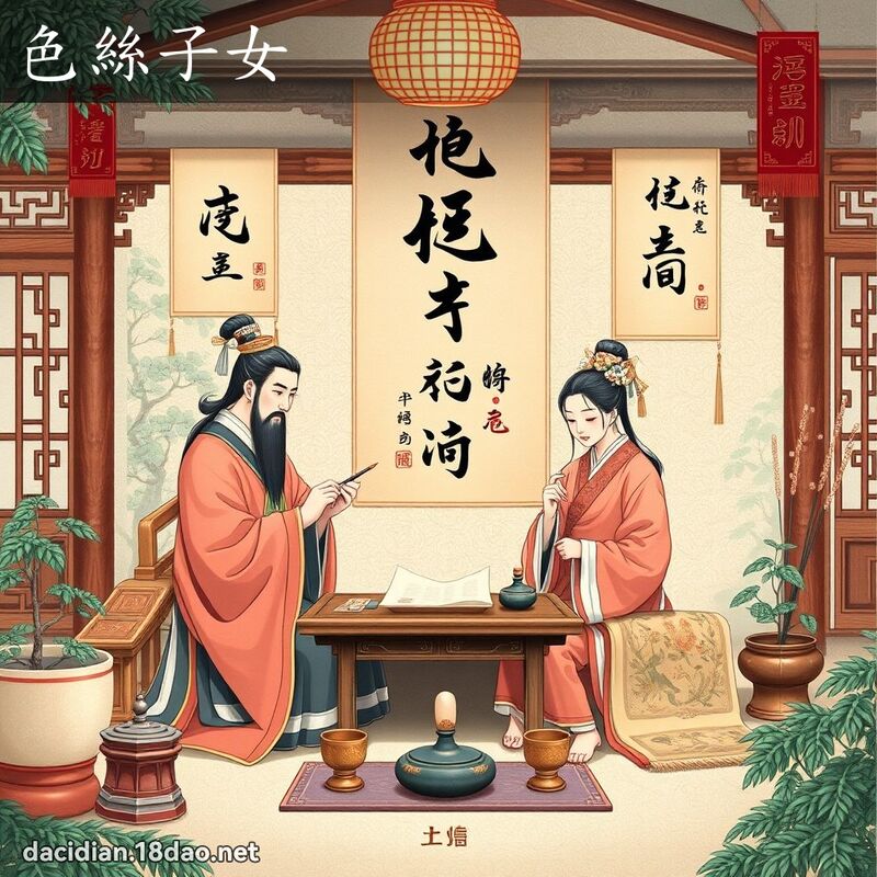 色絲子女 - 國語大辭典配圖