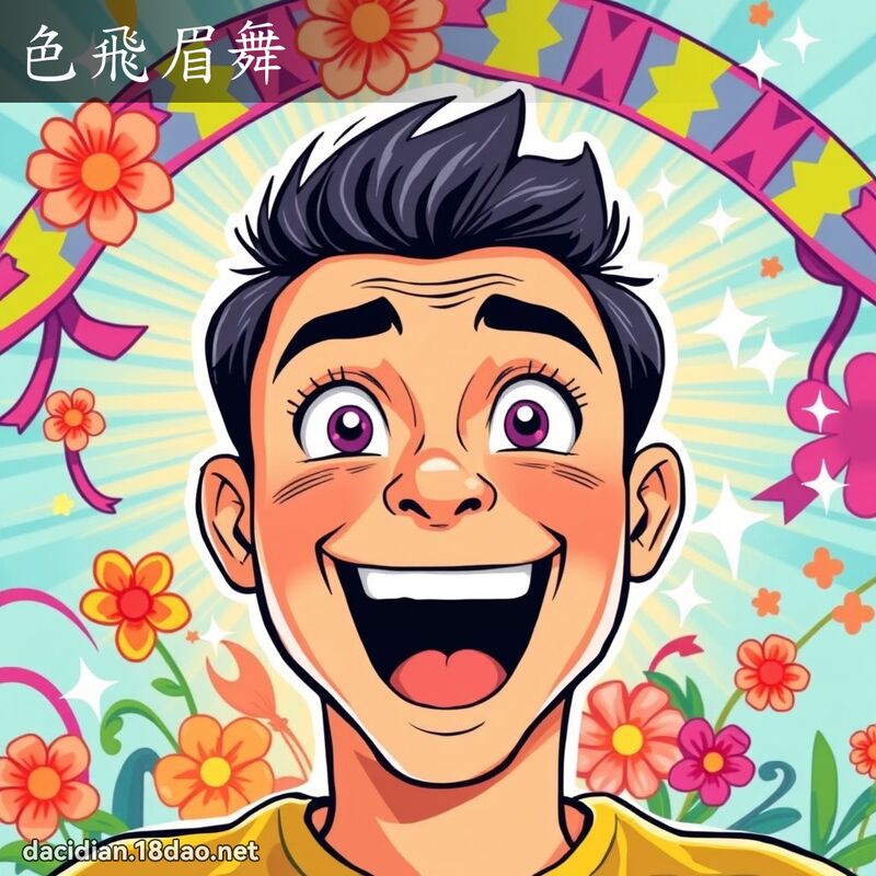 色飞眉舞 - 国语大辞典配图