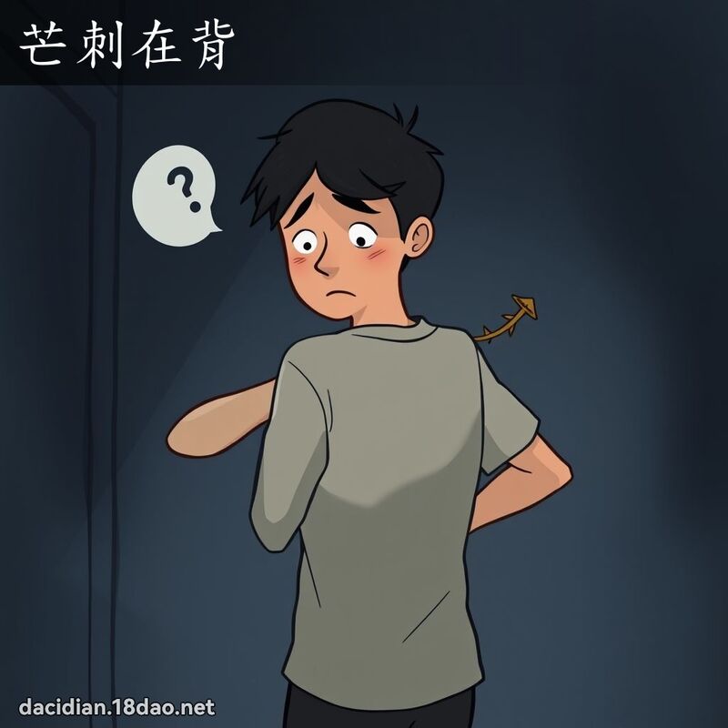 芒刺在背 - 国语大辞典配图