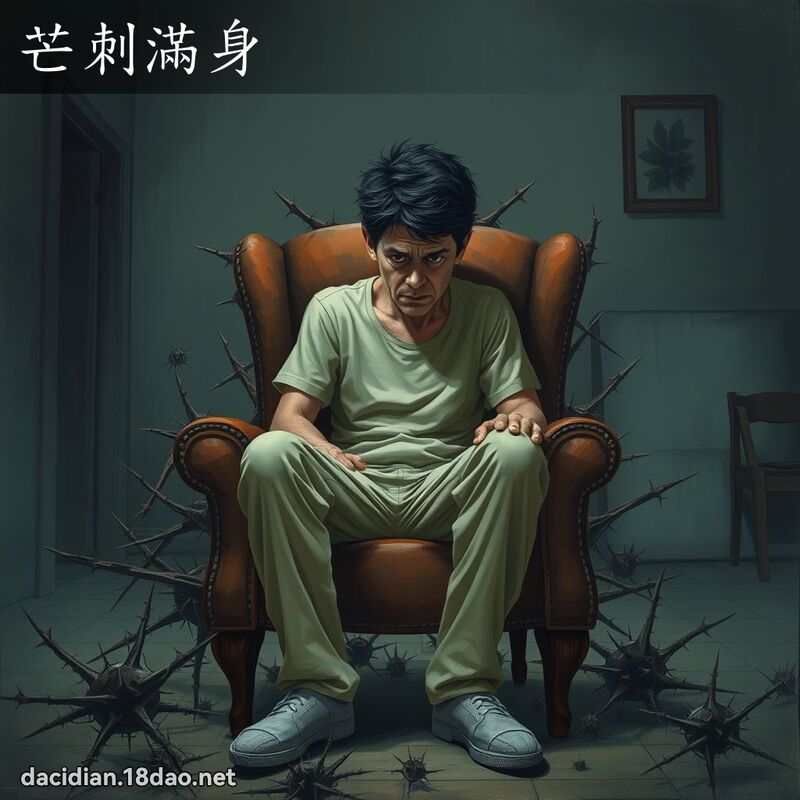 芒刺满身 - 国语大辞典配图