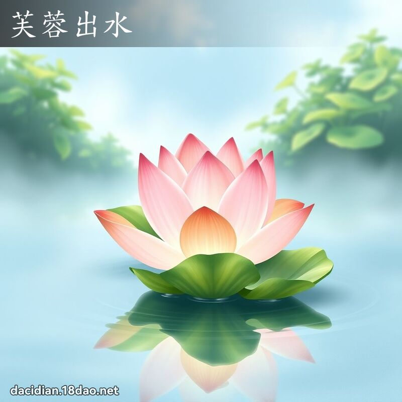 芙蓉出水 - 国语大辞典配图