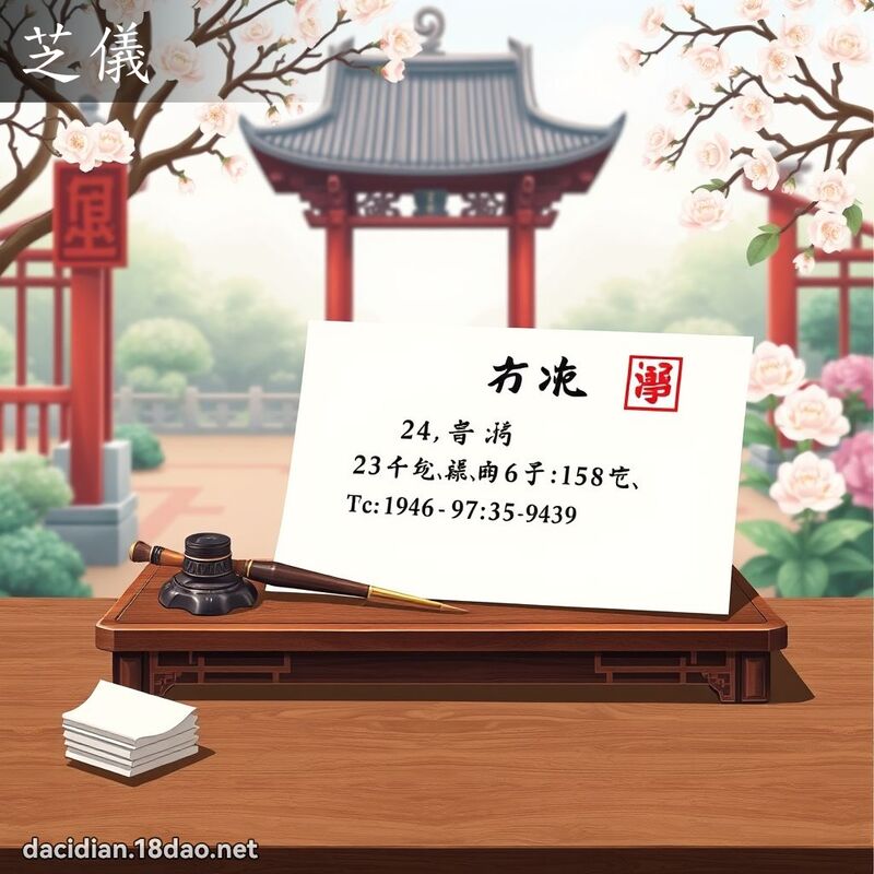 芝儀 - 國語大辭典配圖