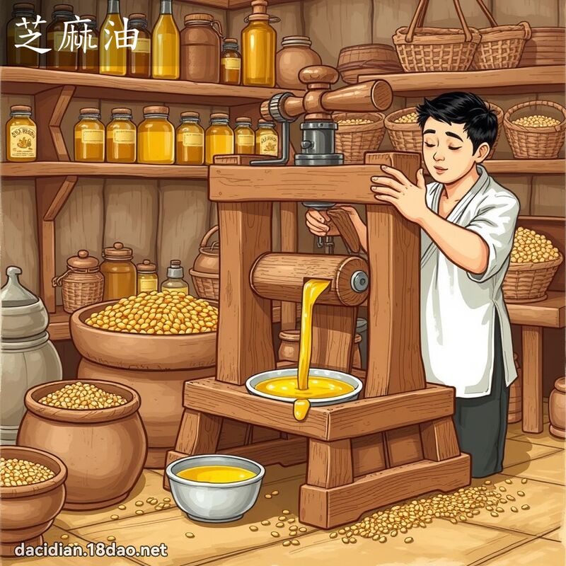 芝麻油 - 国语大辞典配图