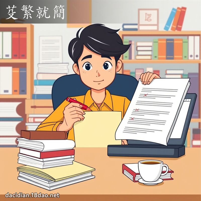 芟繁就簡 - 國語大辭典配圖