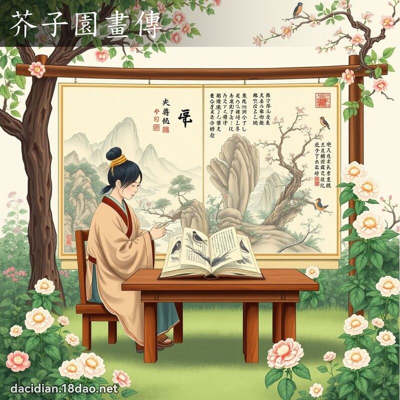 芥子園畫傳 - 國語大辭典配圖