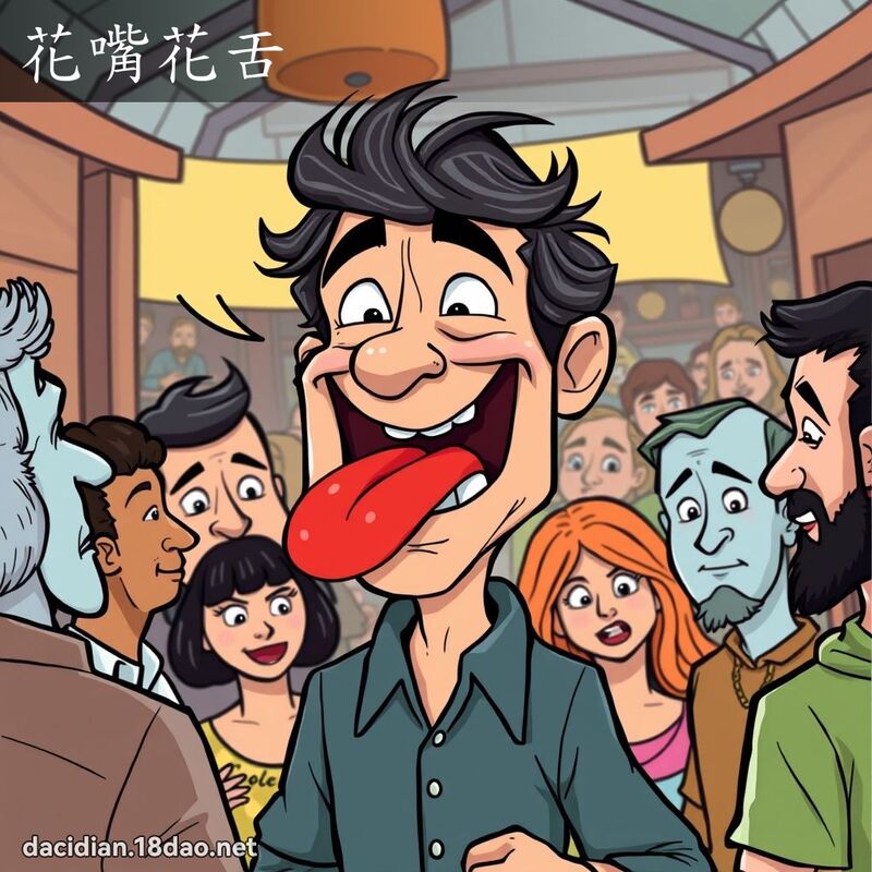 花嘴花舌 - 國語大辭典配圖
