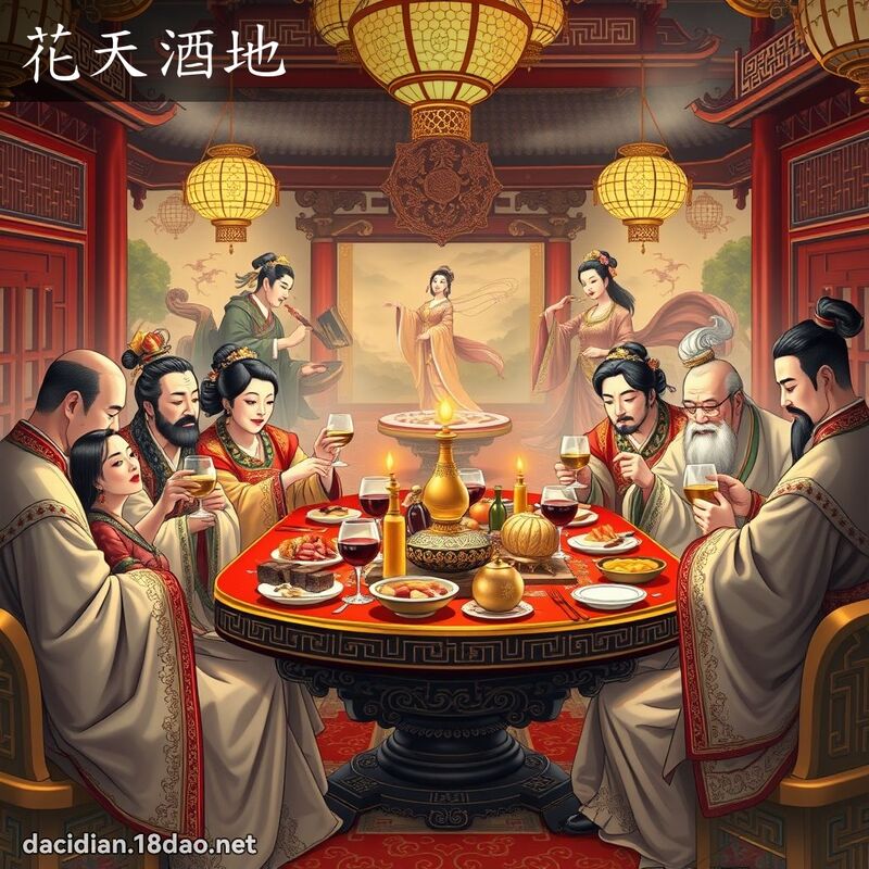 花天酒地 - 国语大辞典配图