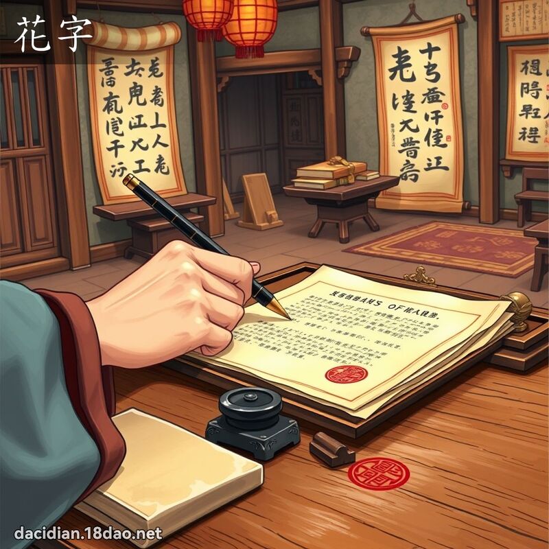 花字 - 國語大辭典配圖