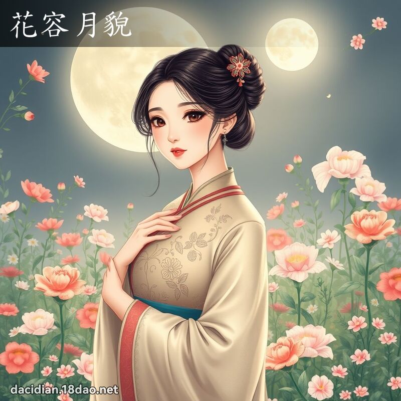 花容月貌 - 国语大辞典配图