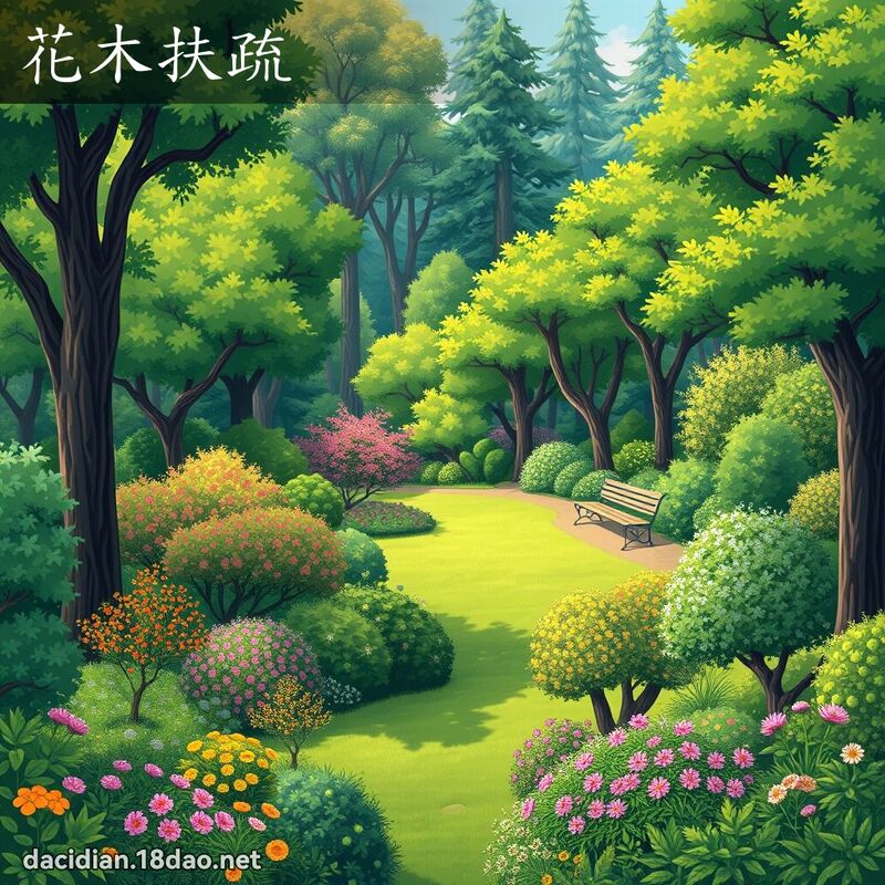 花木扶疏 - 國語大辭典配圖