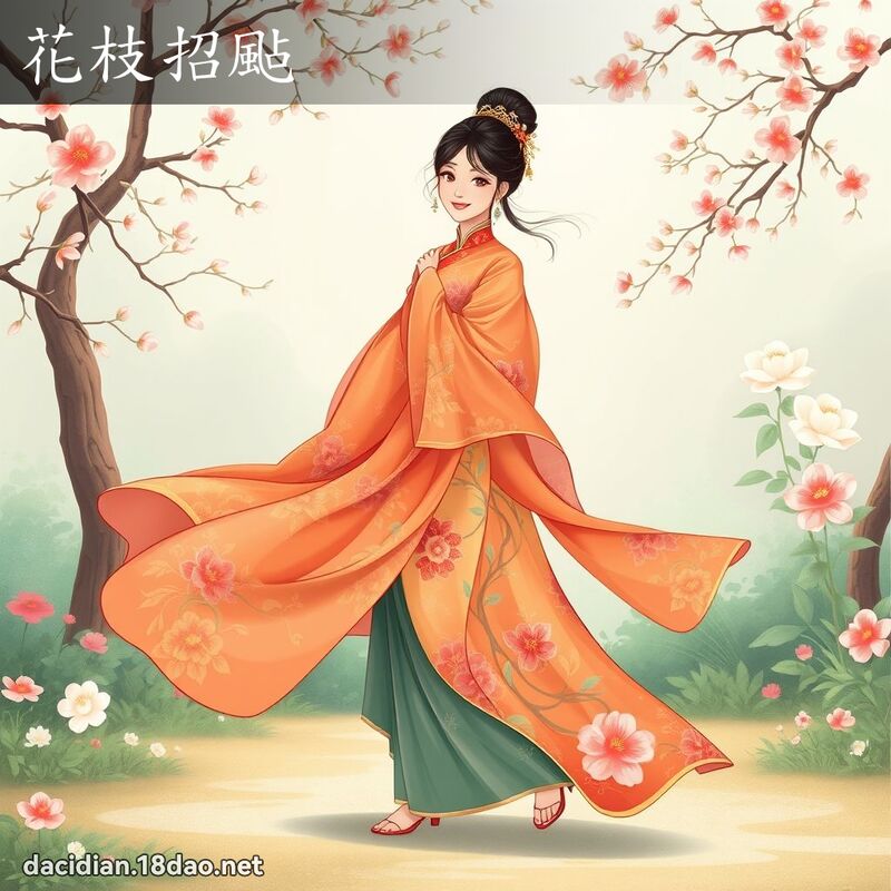 花枝招颭 - 國語大辭典配圖