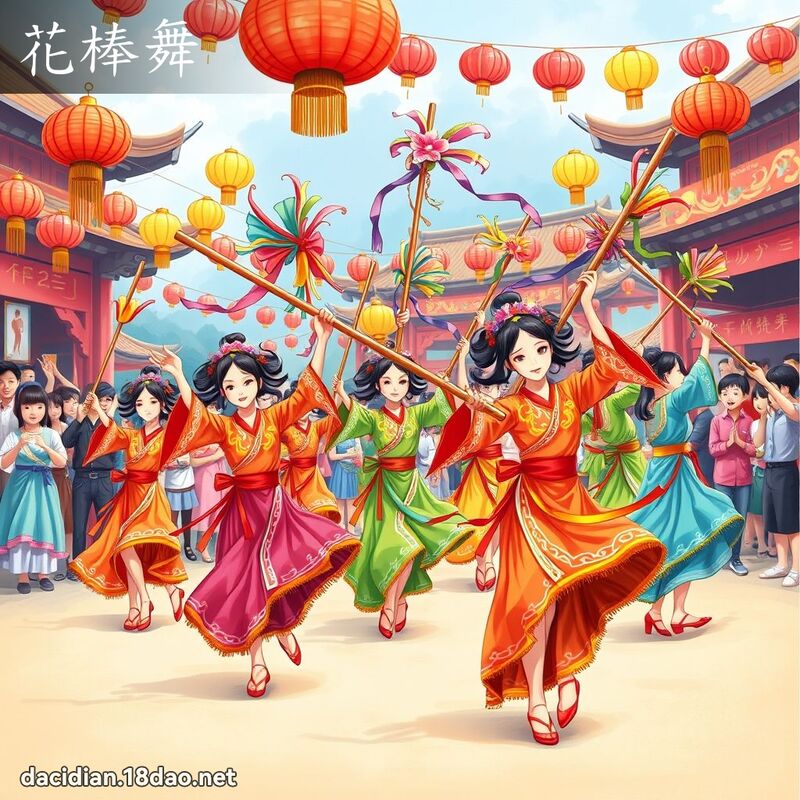 花棒舞 - 国语大辞典配图