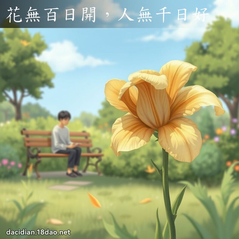 花無百日開，人無千日好 - 國語大辭典配圖