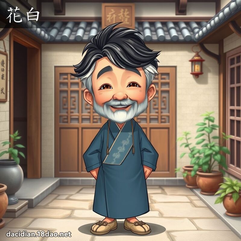 花白 - 国语大辞典配图