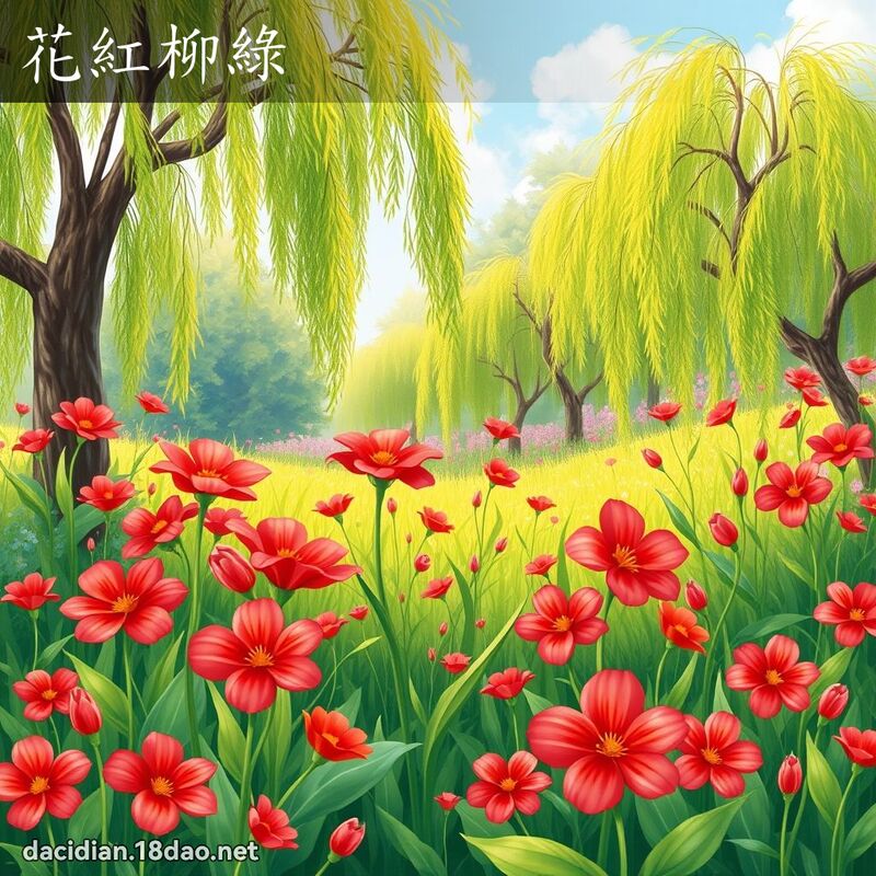 花紅柳綠 - 國語大辭典配圖