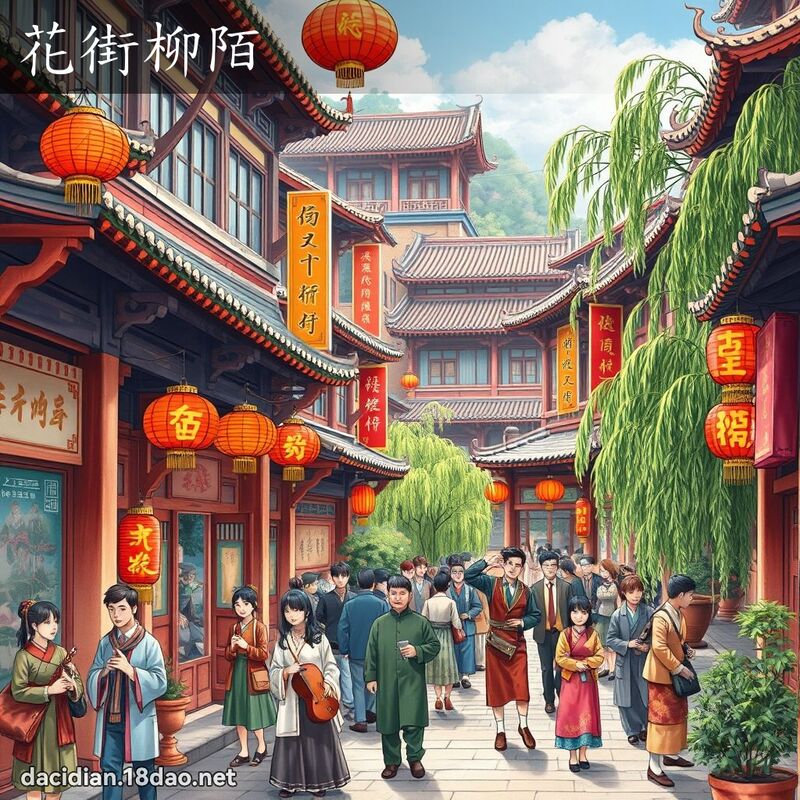 花街柳陌 - 國語大辭典配圖