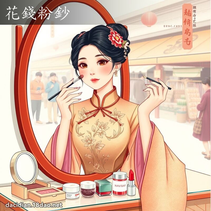 花錢粉鈔 - 國語大辭典配圖