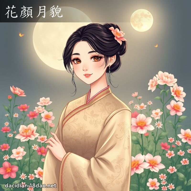 花顏月貌 - 國語大辭典配圖