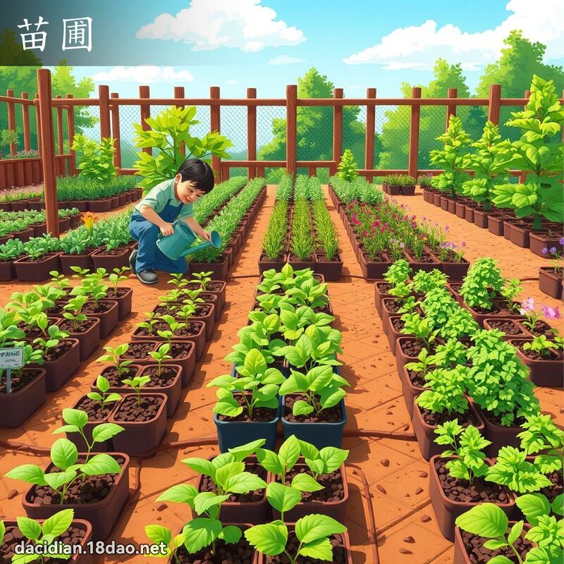 苗圃 - 國語大辭典配圖